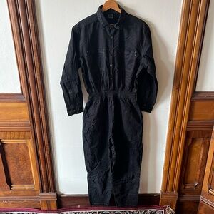 Lucy and Yak Frankie Black Organic Cotton Boilersuit Jumpsuit